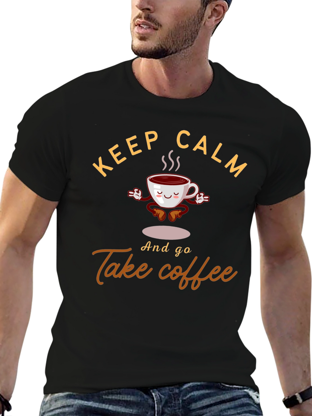 Keep Calm & Take Coffee Graphic Tee