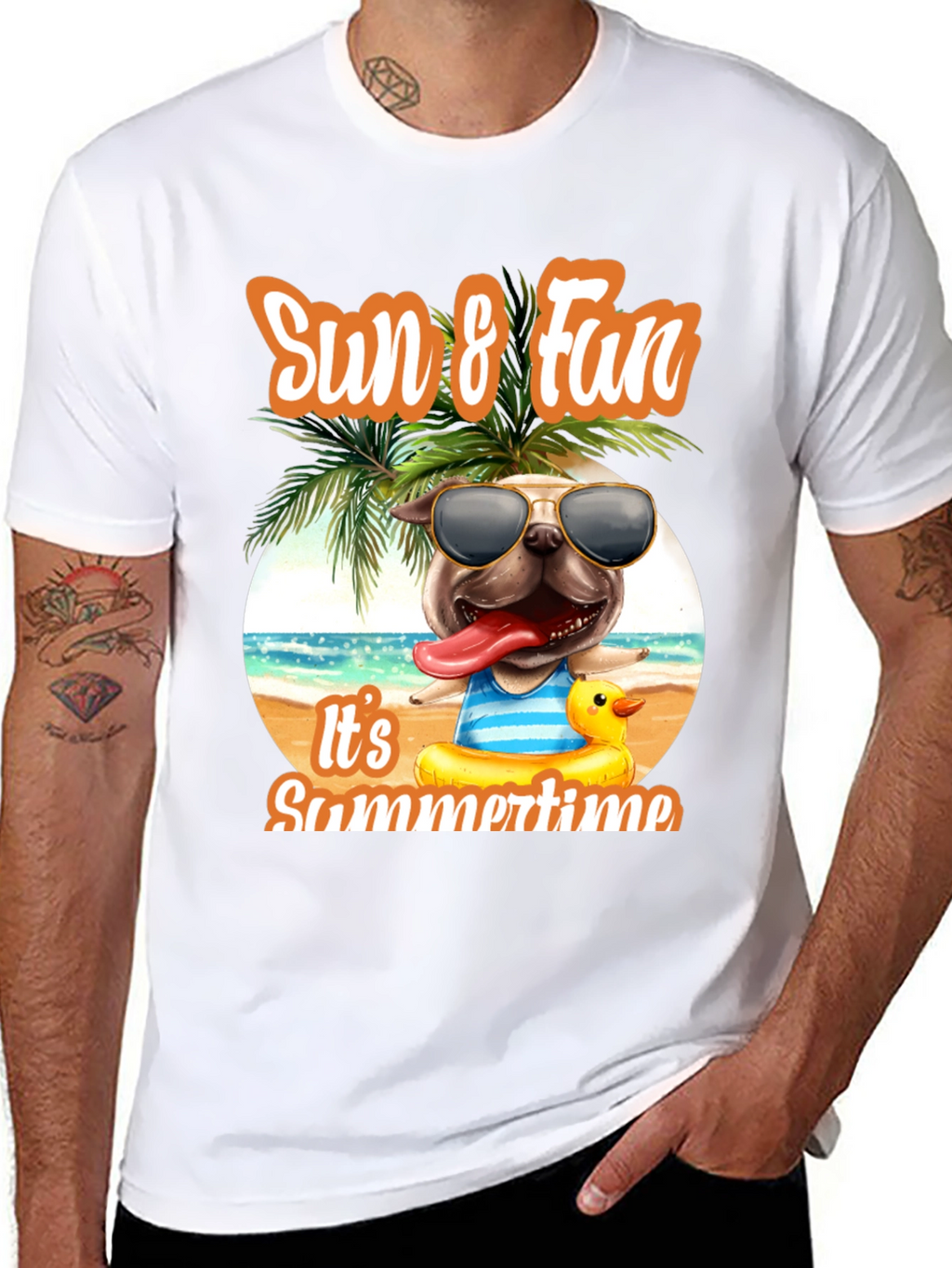 Sun & Fun Dog Graphic Tee: Summer Vibes