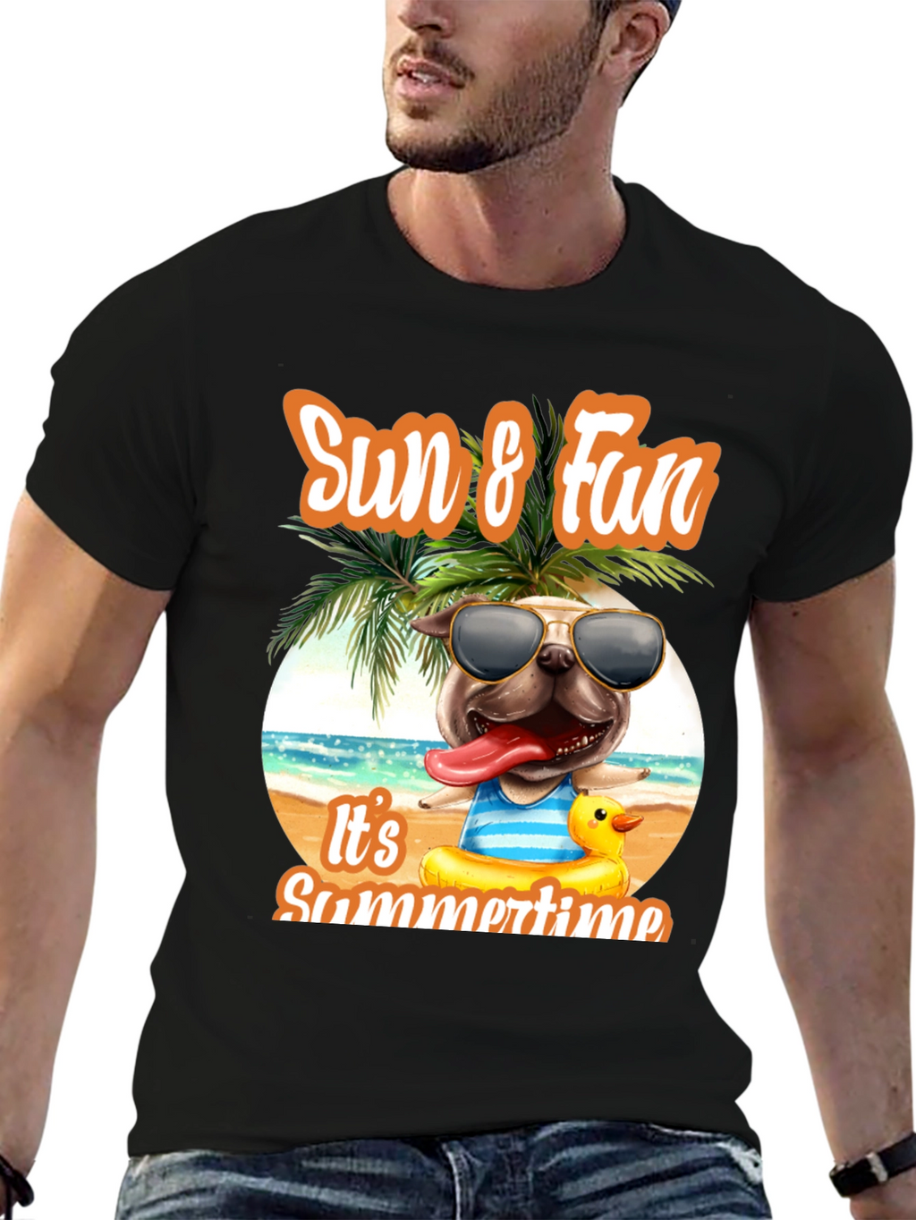 Sun & Fun Dog Graphic Tee: Summer Vibes