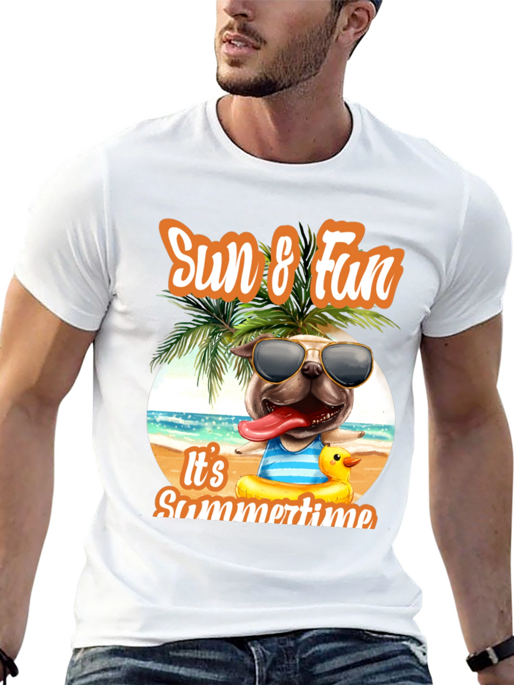 Sun & Fun Dog Graphic Tee: Summer Vibes