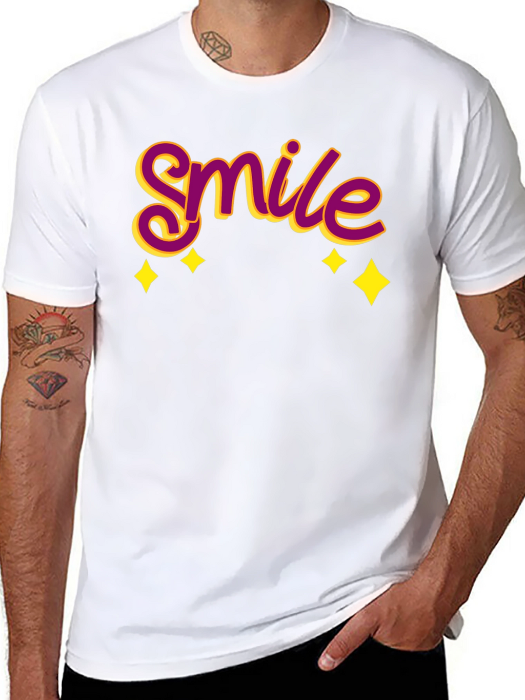 Smile Graphic Black T-Shirt