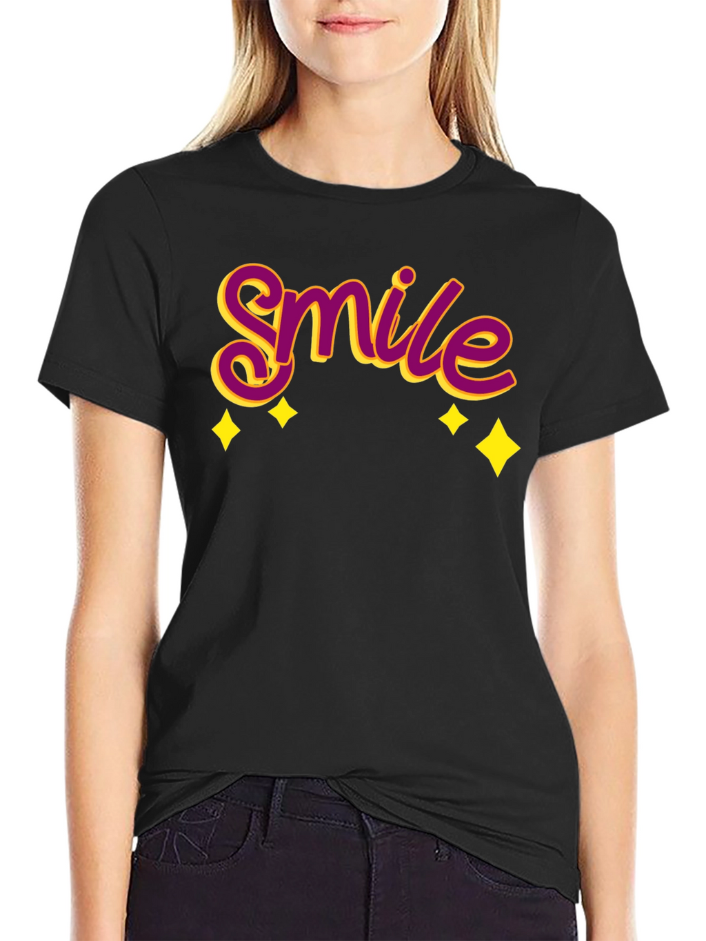 Smile Graphic Black T-Shirt