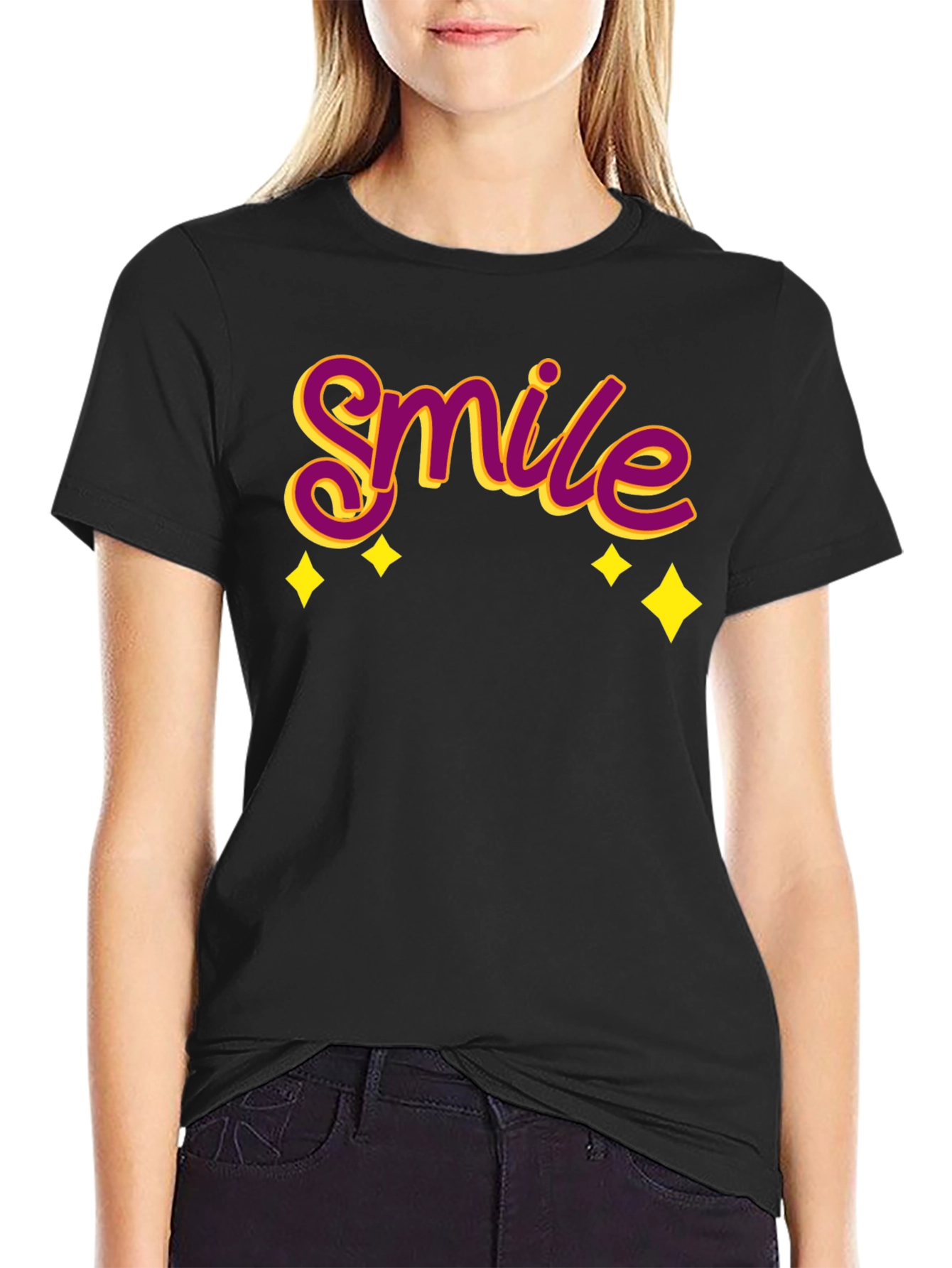 Smile Graphic Black T-Shirt