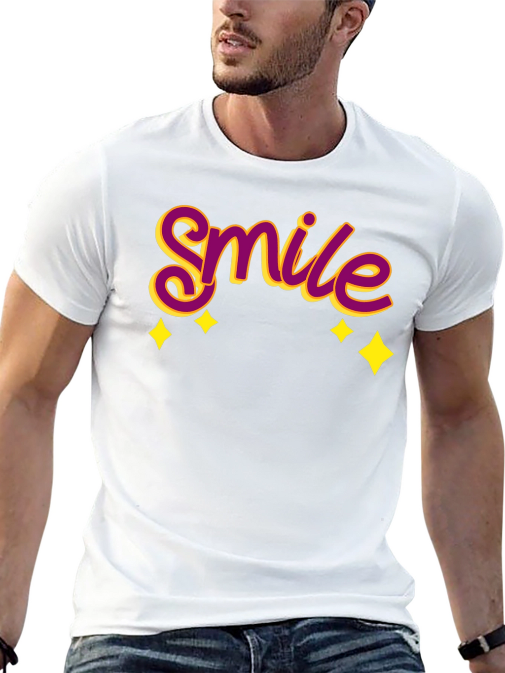 Smile Graphic Black T-Shirt