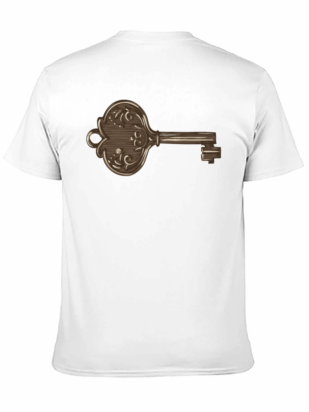 Ornate Key Graphic Print Mens T-Shirt