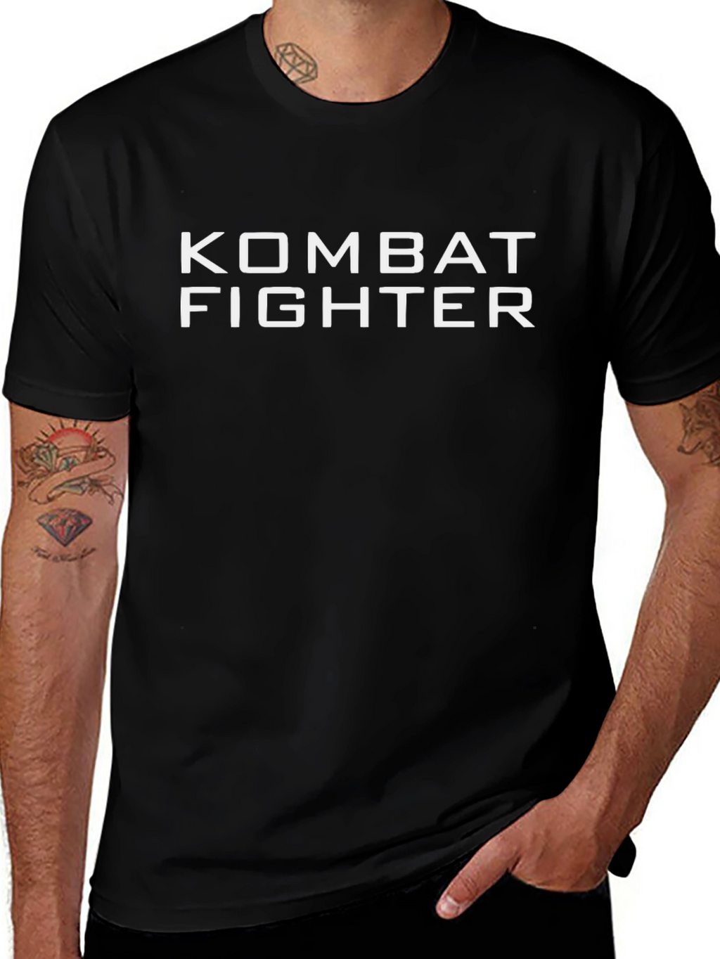 Kombat Fighter Graphic Tee - Black