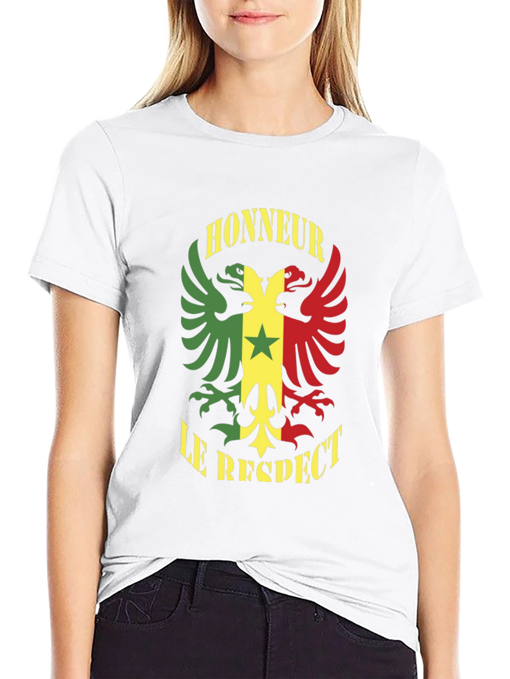 Honour Respect T-Shirt Senegal Flag Graphic Tee
