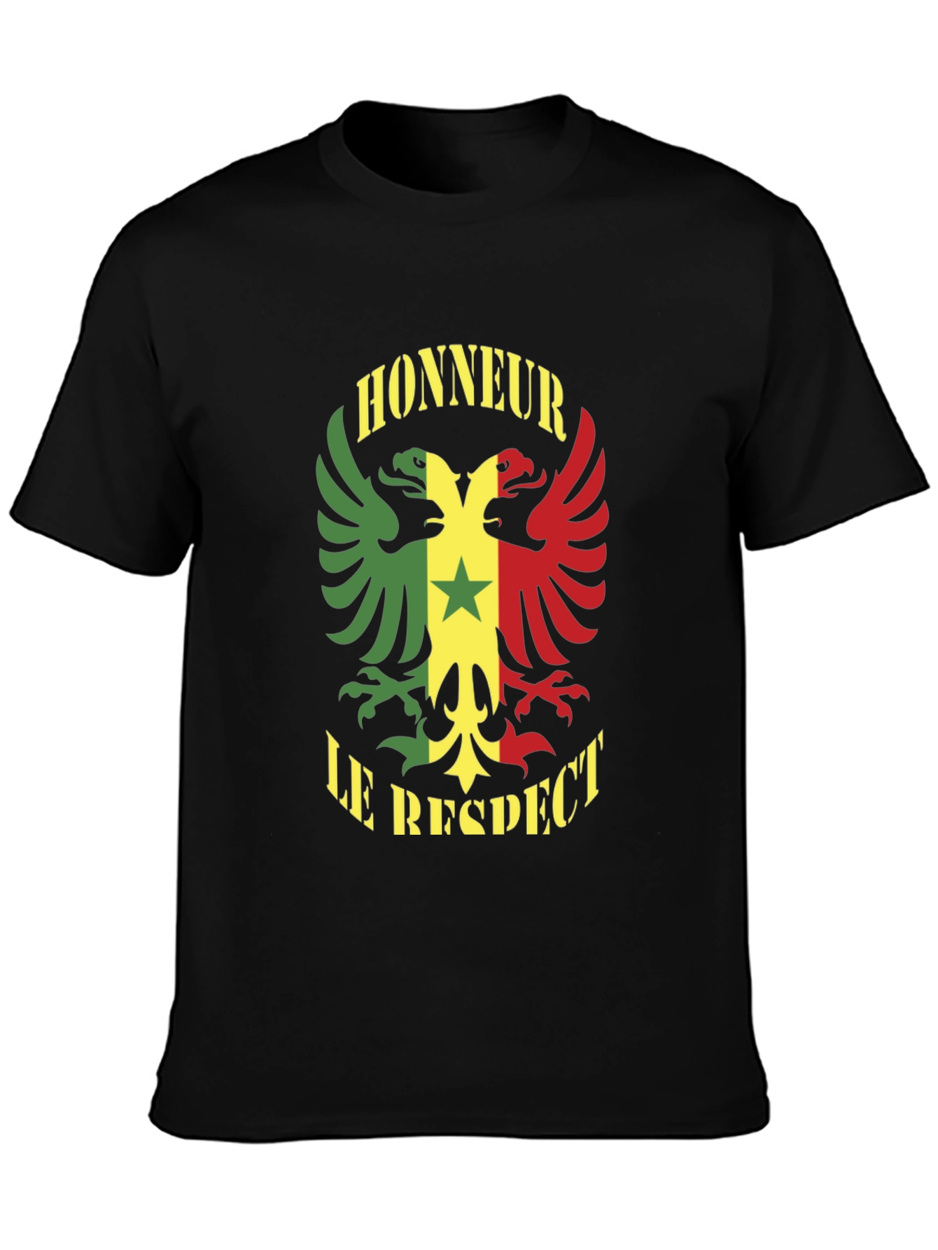 Honour Respect T-Shirt Senegal Flag Graphic Tee
