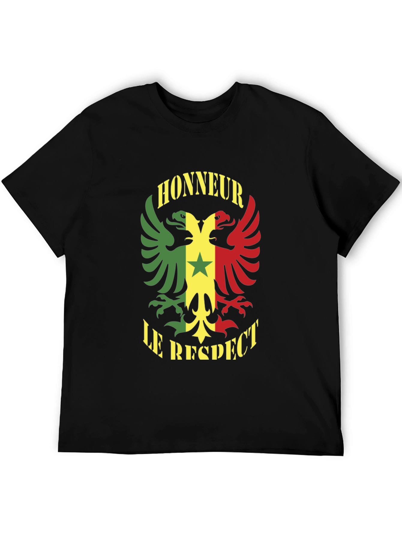 Honour Respect T-Shirt Senegal Flag Graphic Tee