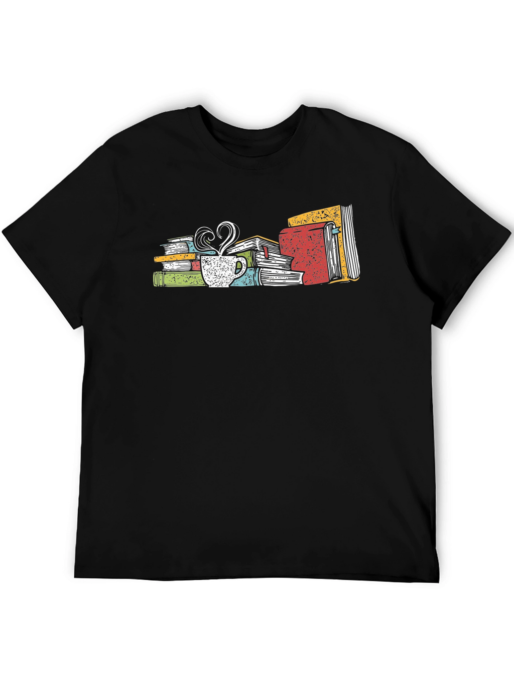 Book Lover T-Shirt: Books & Coffee Design
