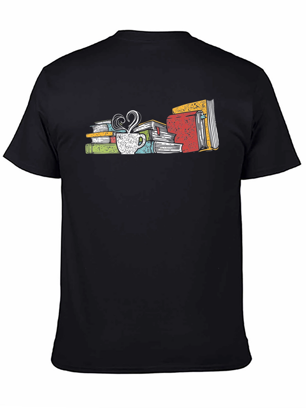 Book Lover T-Shirt: Books & Coffee Design