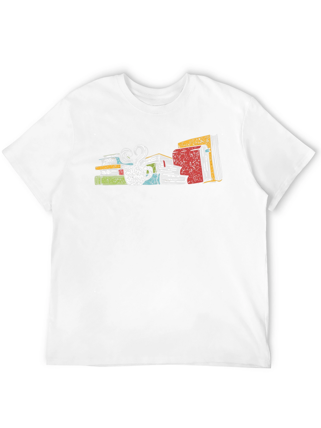 Book Lover T-Shirt: Books & Coffee Design