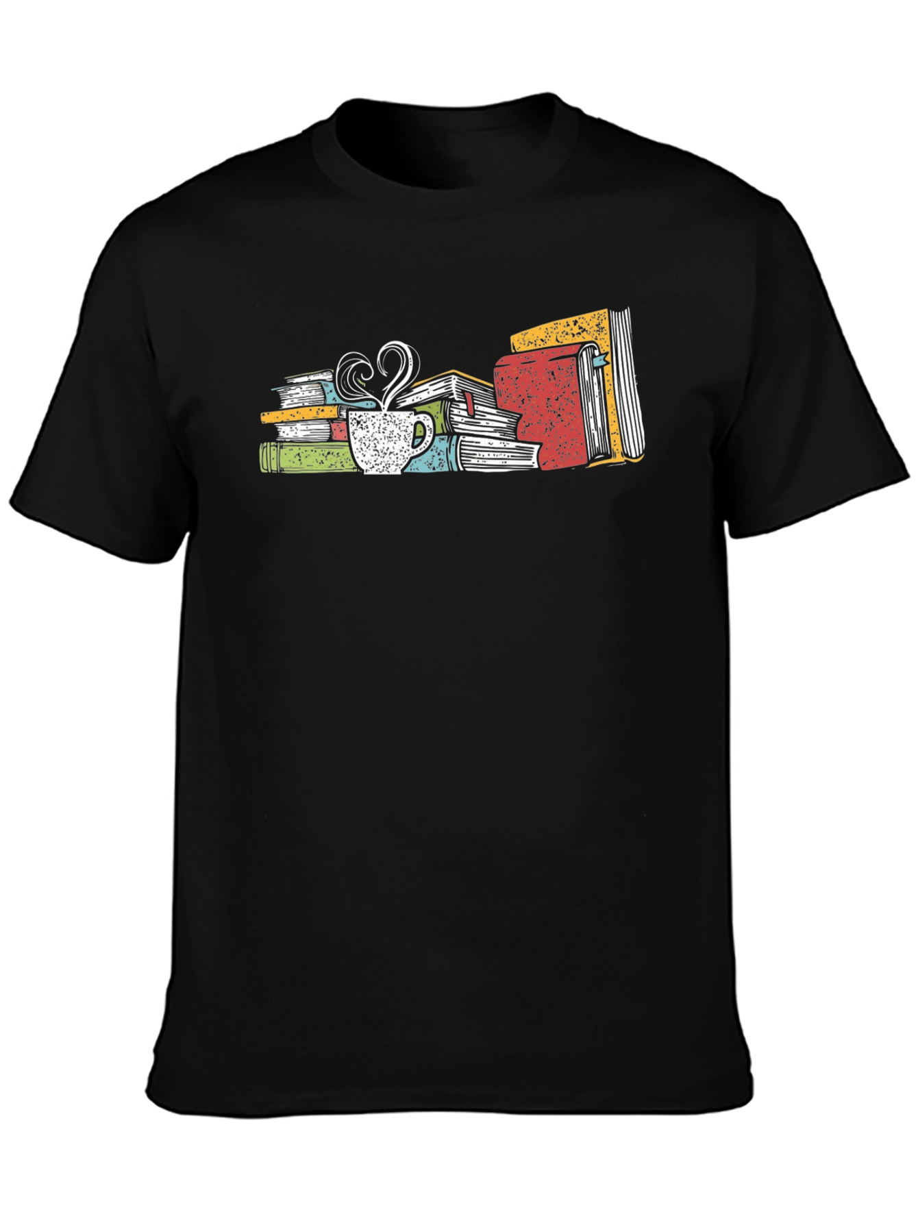 Book Lover T-Shirt: Books & Coffee Design