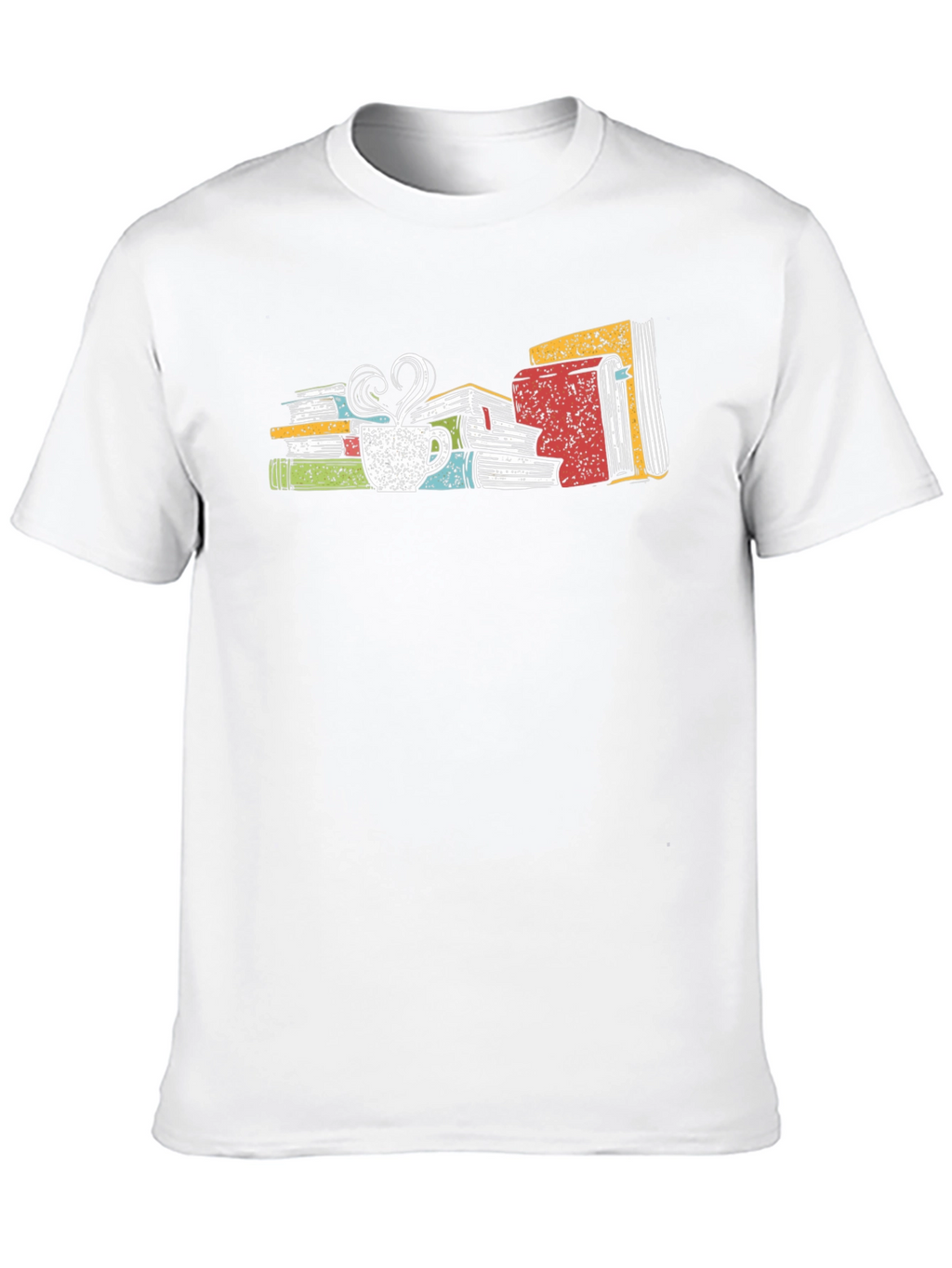 Book Lover T-Shirt: Books & Coffee Design