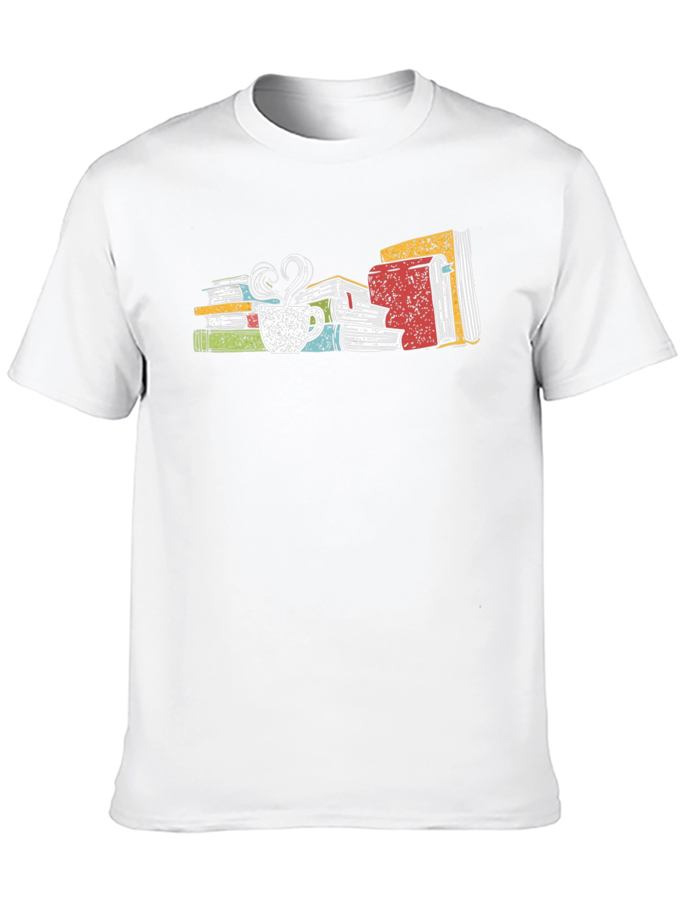 Book Lover T-Shirt: Books & Coffee Design