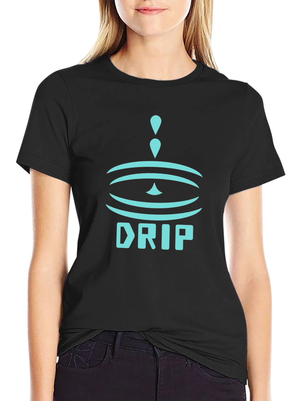Drip Graphic Black T-Shirt