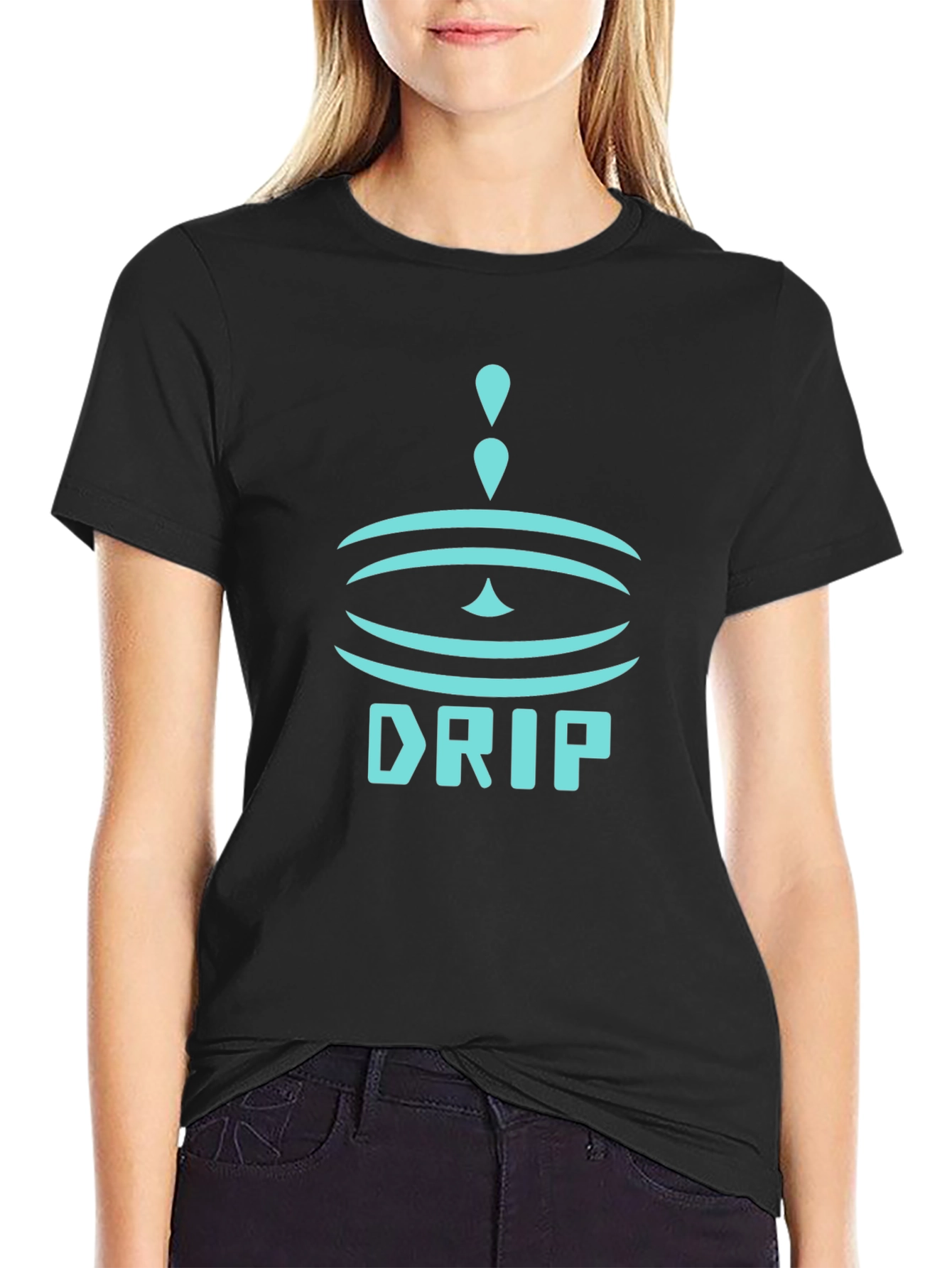 Drip Graphic Black T-Shirt