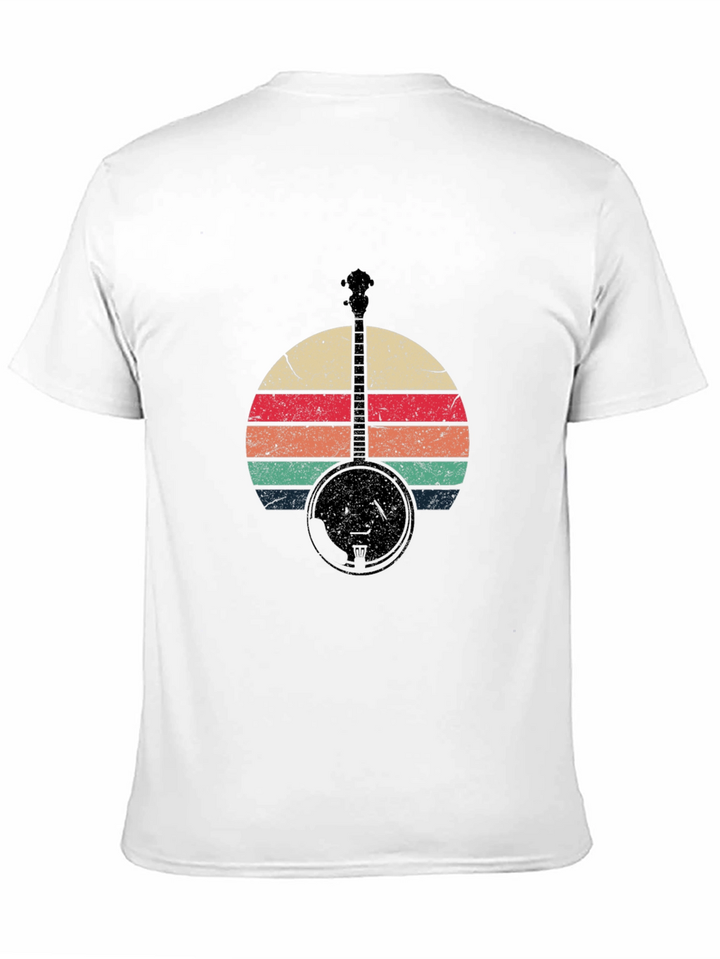 Retro Banjo Sunset Graphic T-Shirt