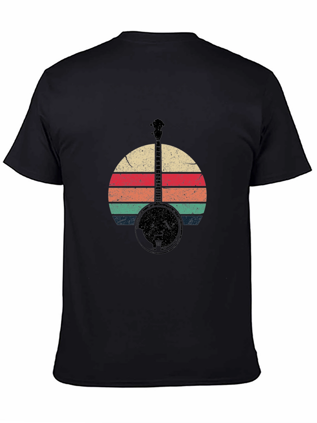 Retro Banjo Sunset Graphic T-Shirt