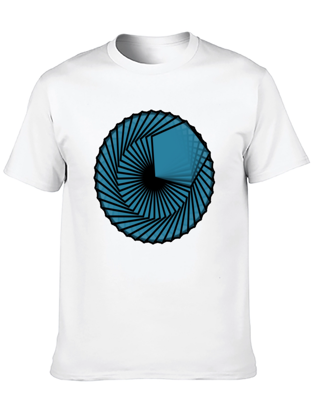 Geometric Vortex Tee - Abstract Design Black T-Shirt