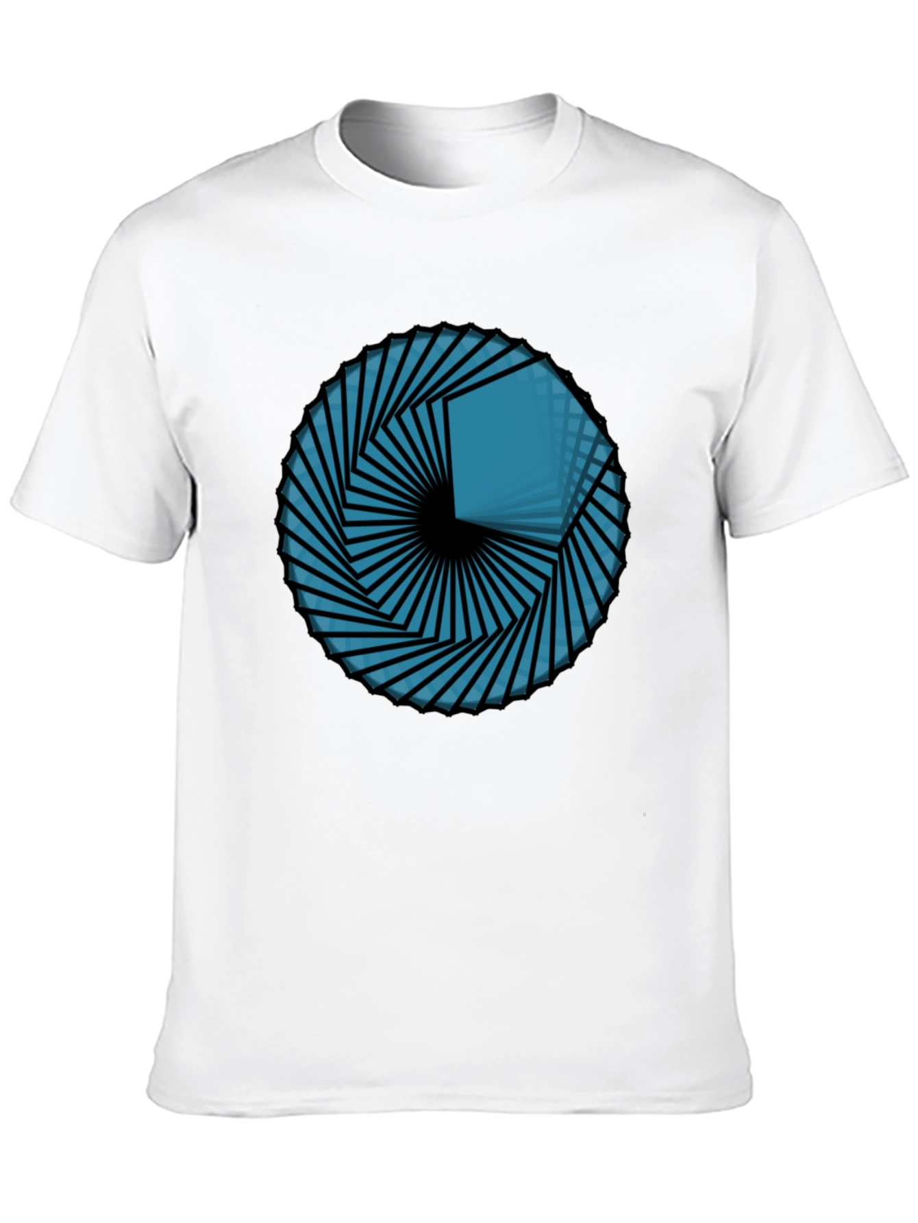 Geometric Vortex Tee - Abstract Design Black T-Shirt
