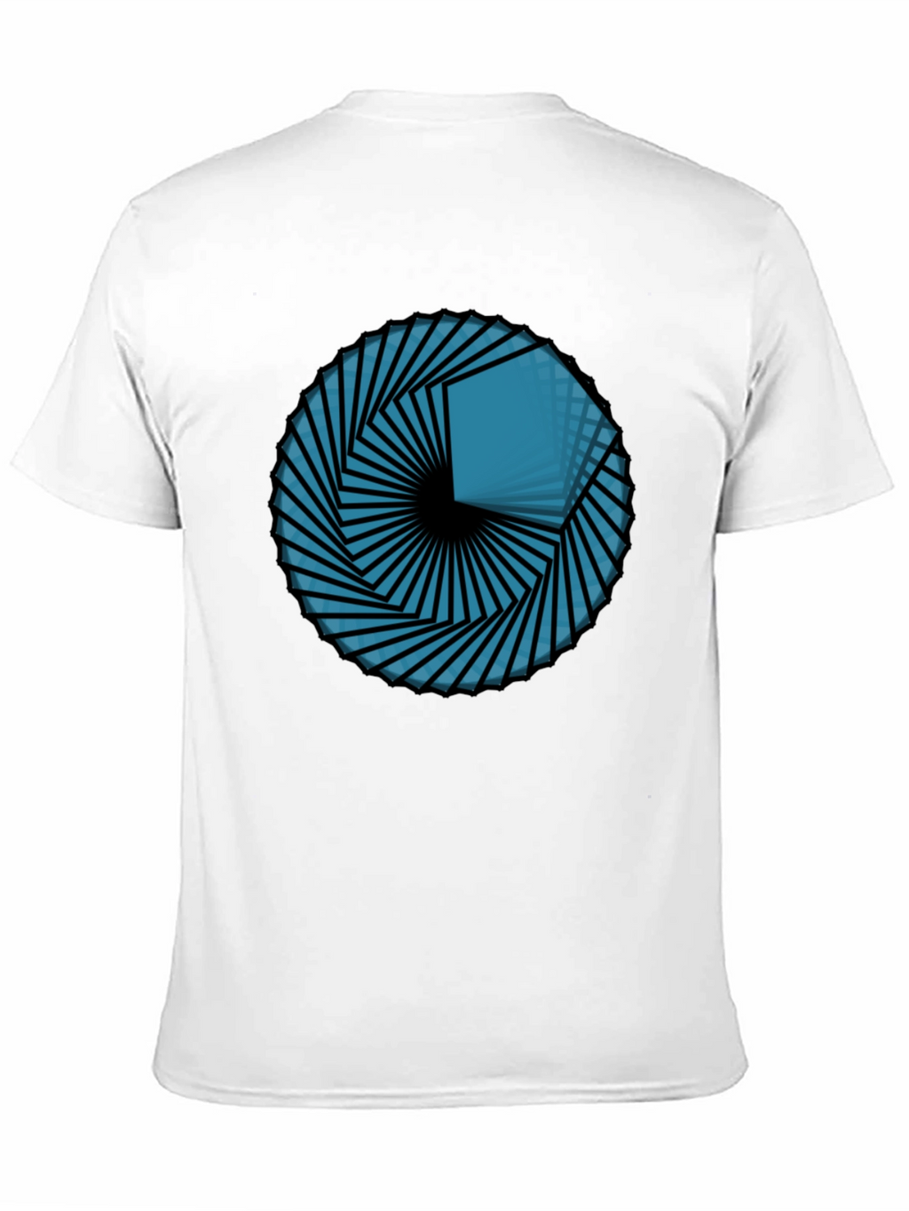 Geometric Vortex Tee - Abstract Design Black T-Shirt