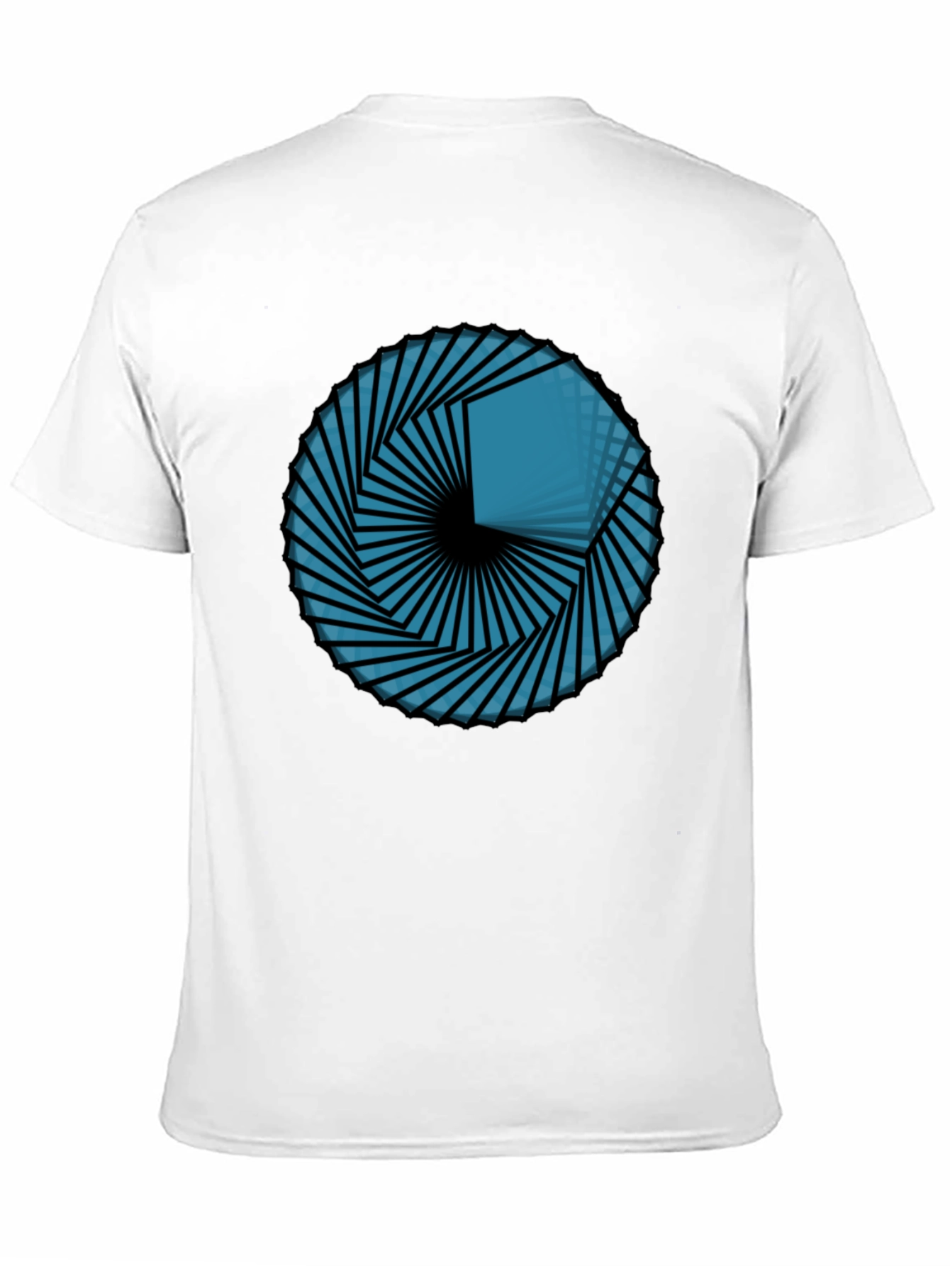 Geometric Vortex Tee - Abstract Design Black T-Shirt