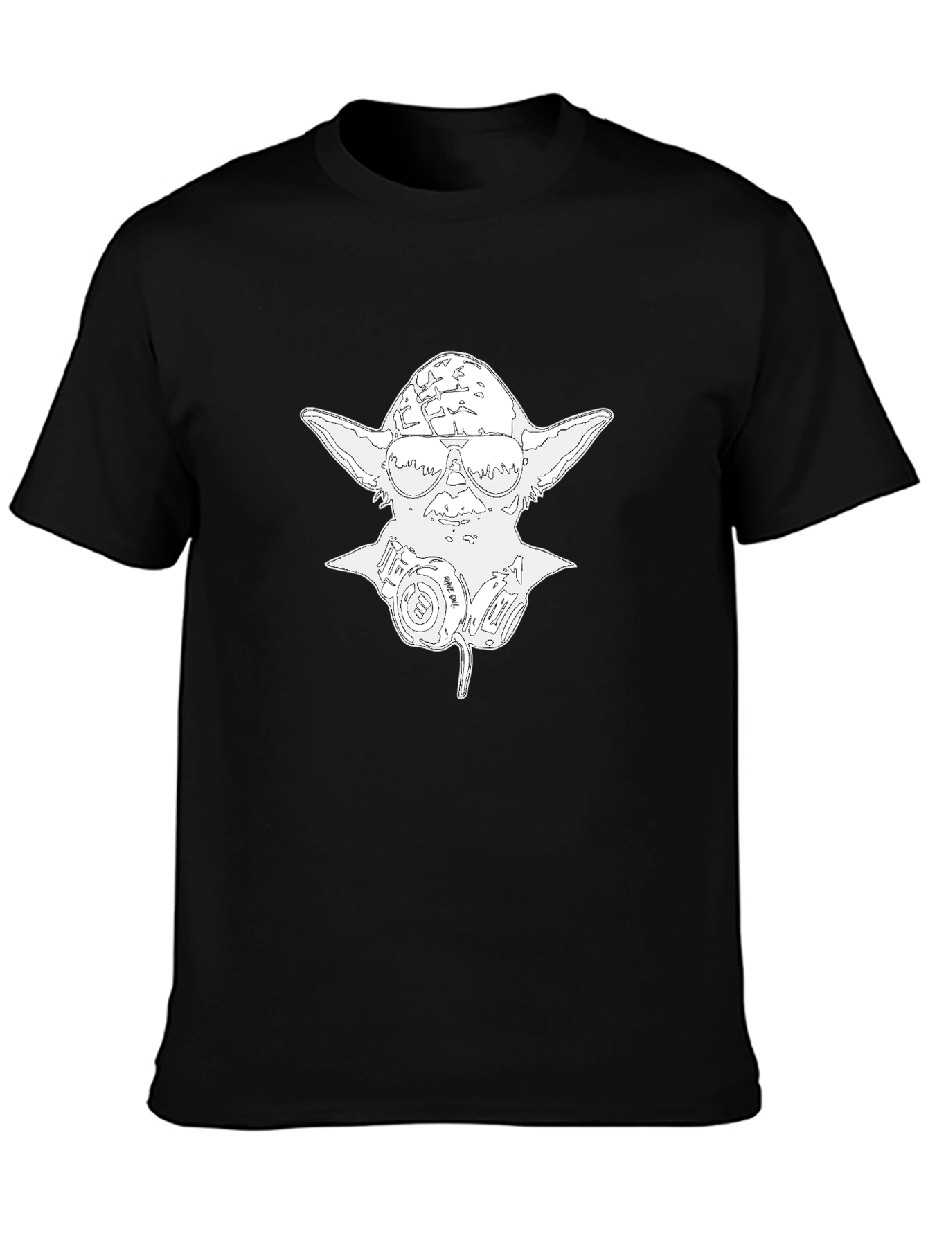 Yoda Gas Mask Graphic Tee - Black