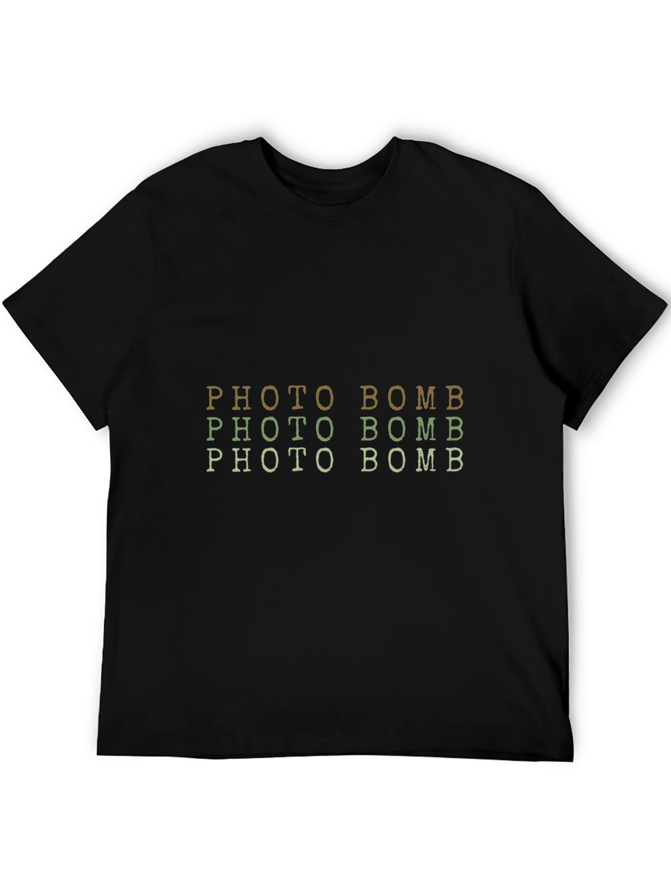 Photo Bomb Graphic Tee - Trendy Short Sleeve Crew Neck Shirt