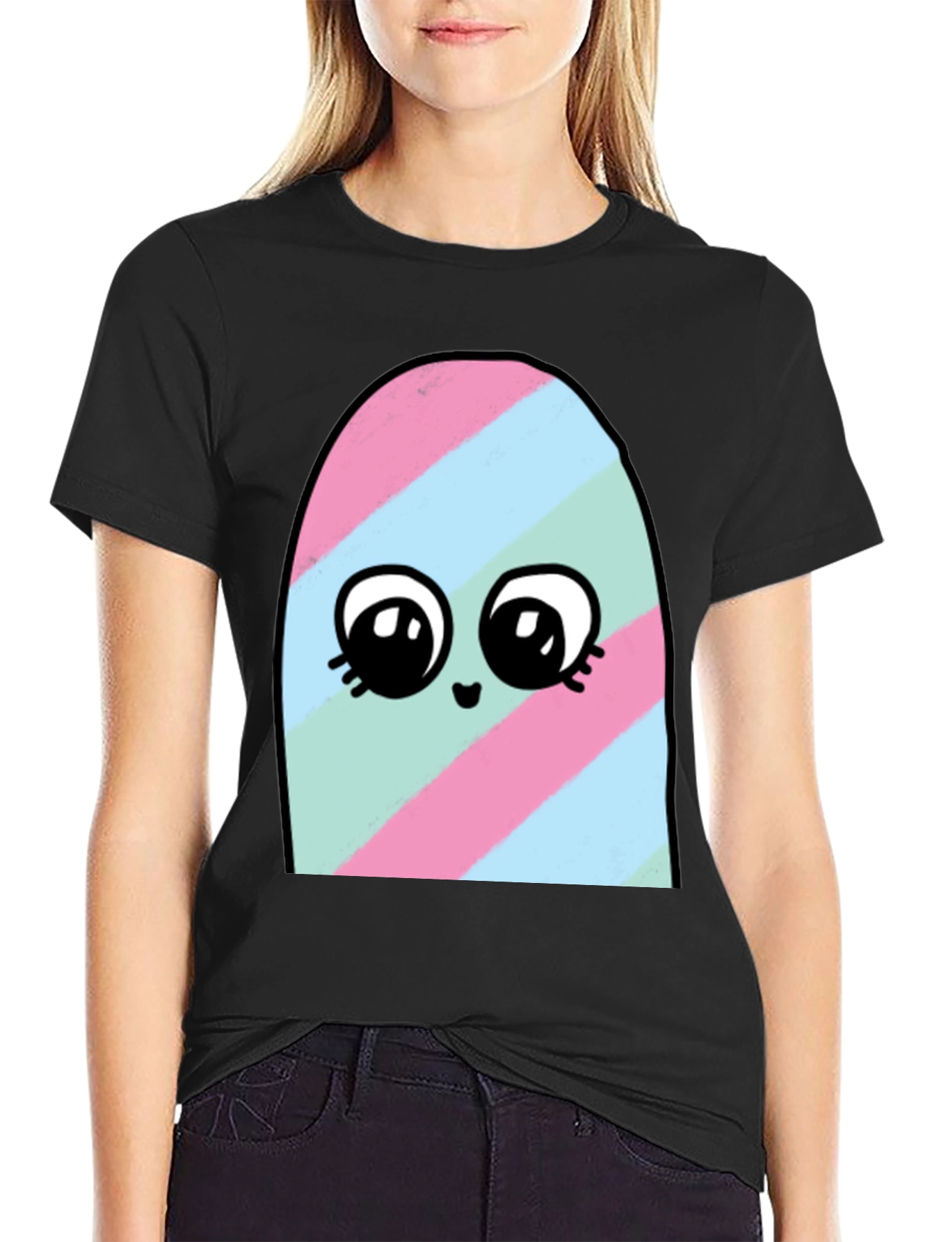 Cute Cartoon Ghost T-Shirt - Soft Cotton Blend