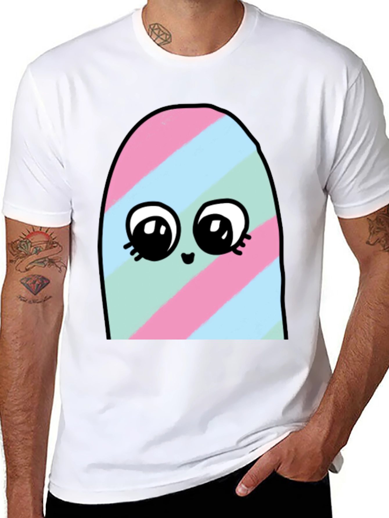Cute Cartoon Ghost T-Shirt - Soft Cotton Blend