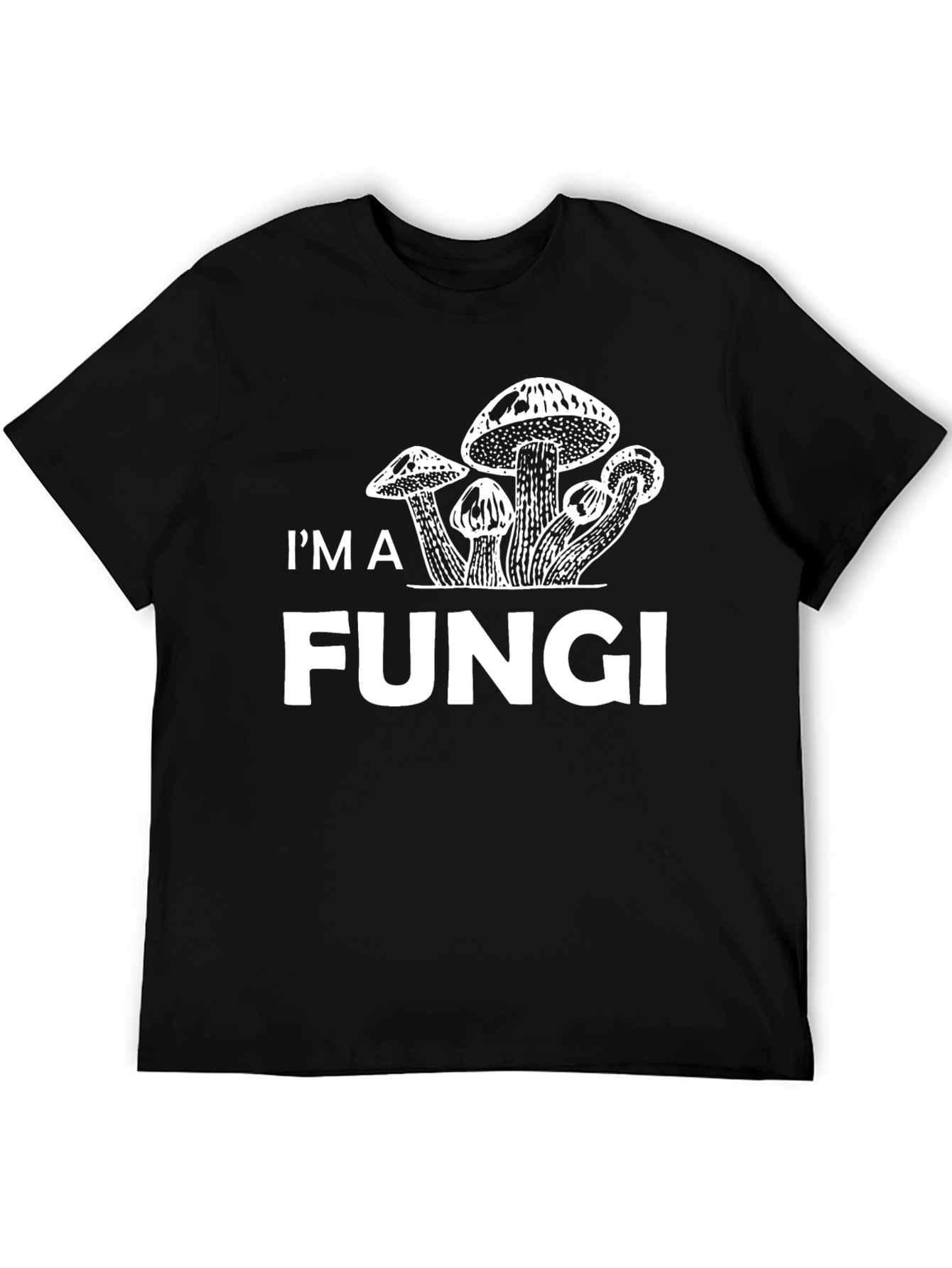 Im A Fungi Graphic Tee - Black Mushroom Humor T-Shirt