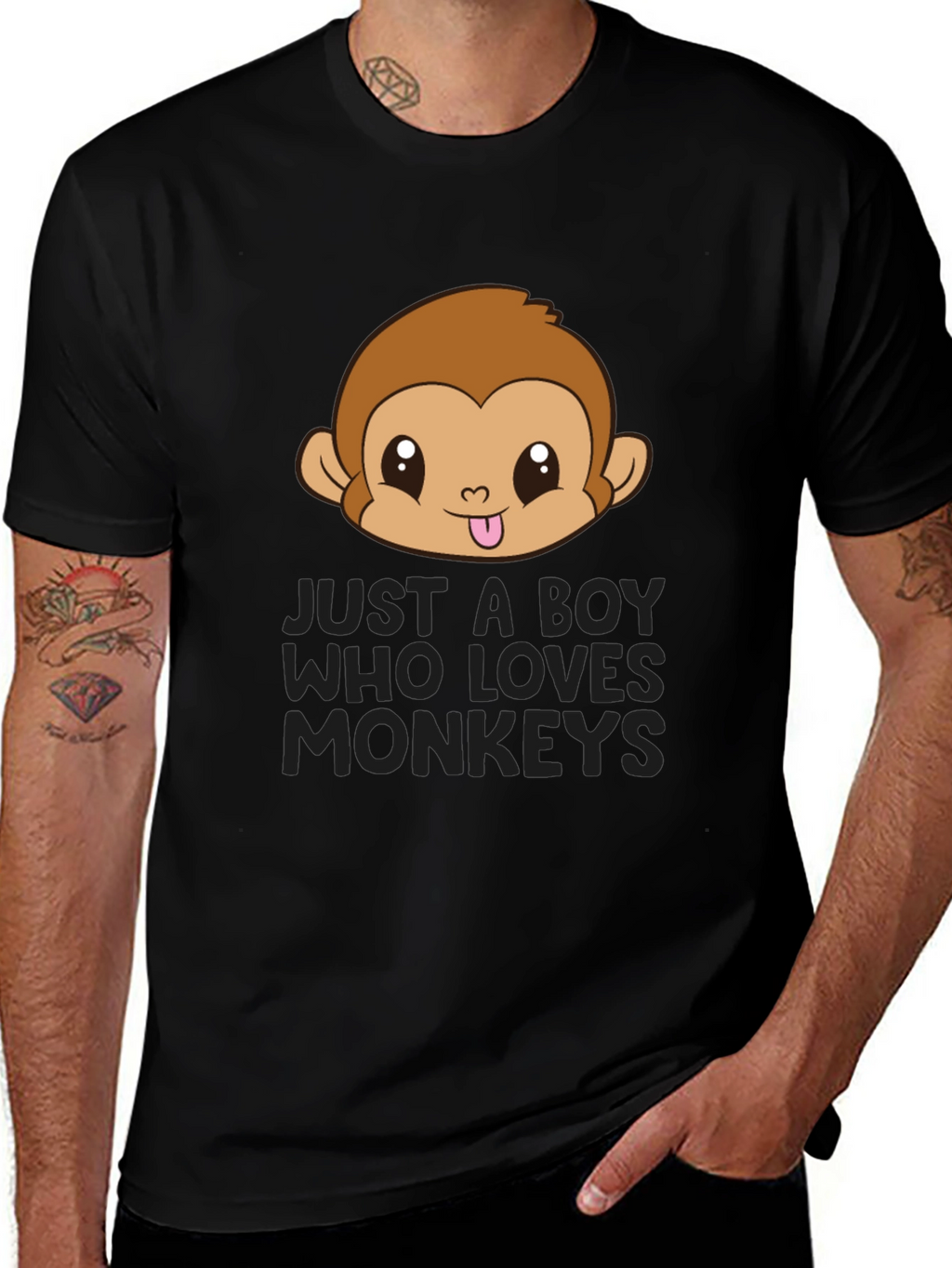 Boys Monkey Lover Graphic Tee