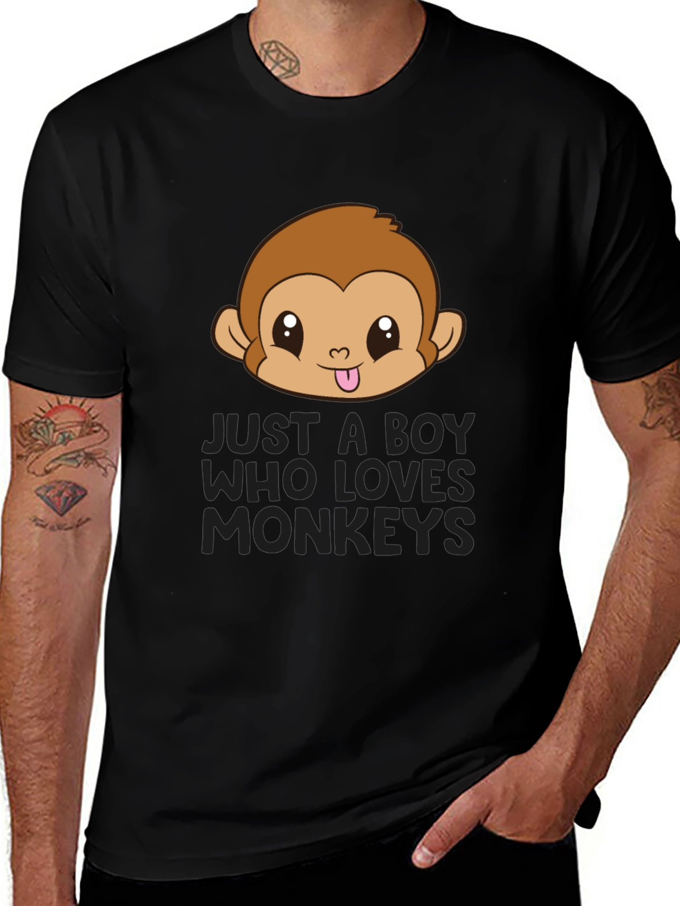 Boys Monkey Lover Graphic Tee