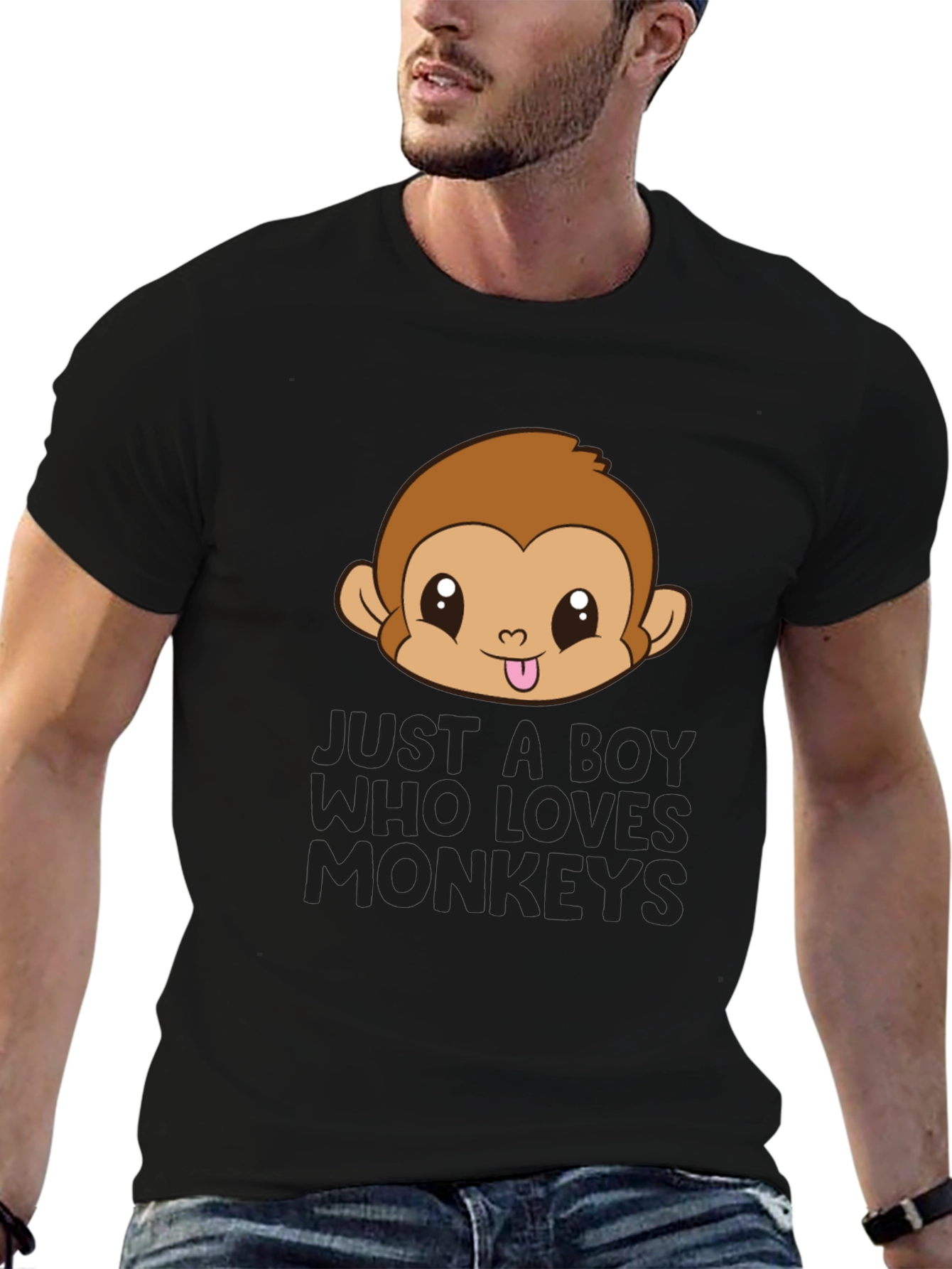 Boys Monkey Lover Graphic Tee