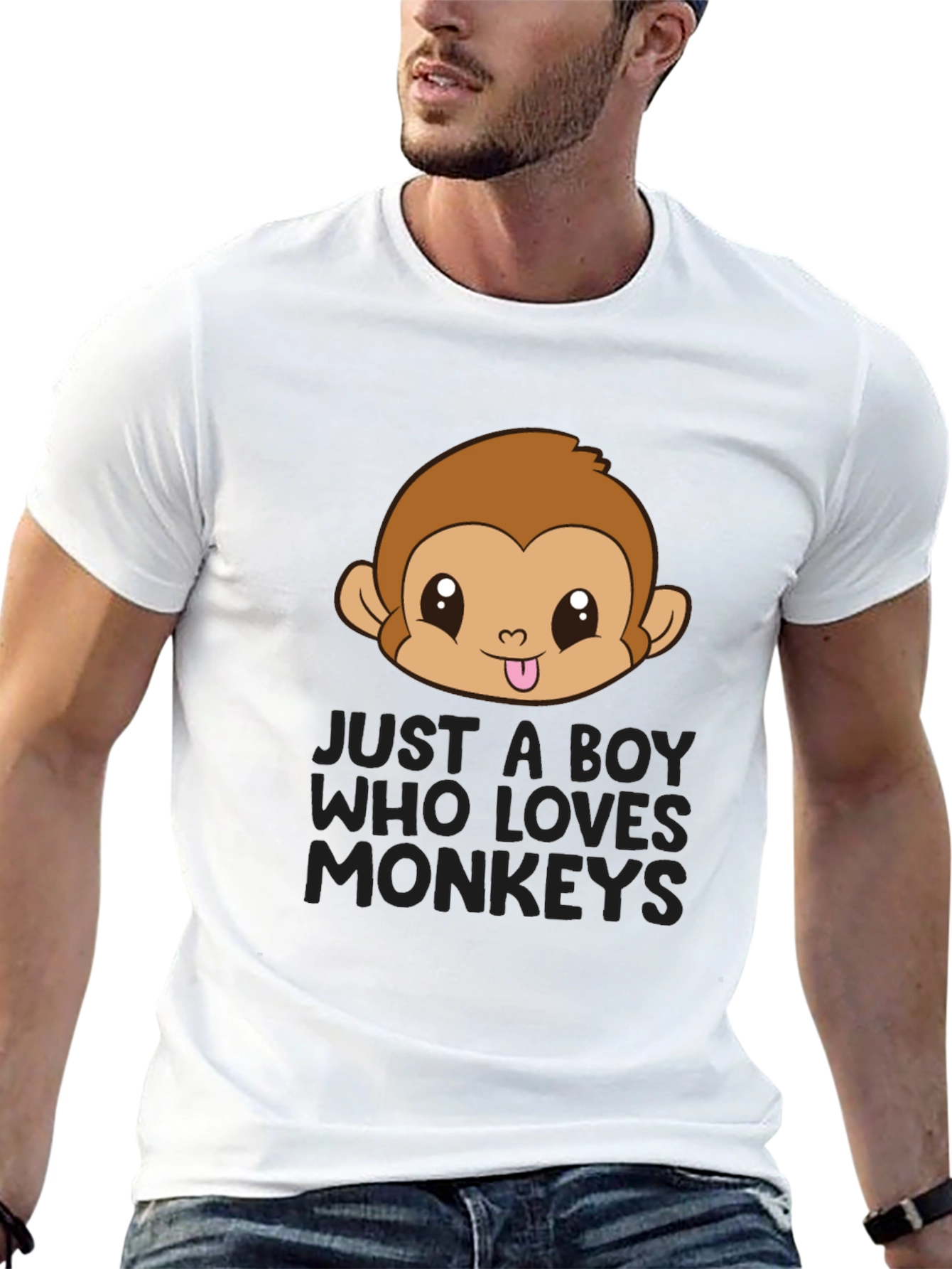 Boys Monkey Lover Graphic Tee