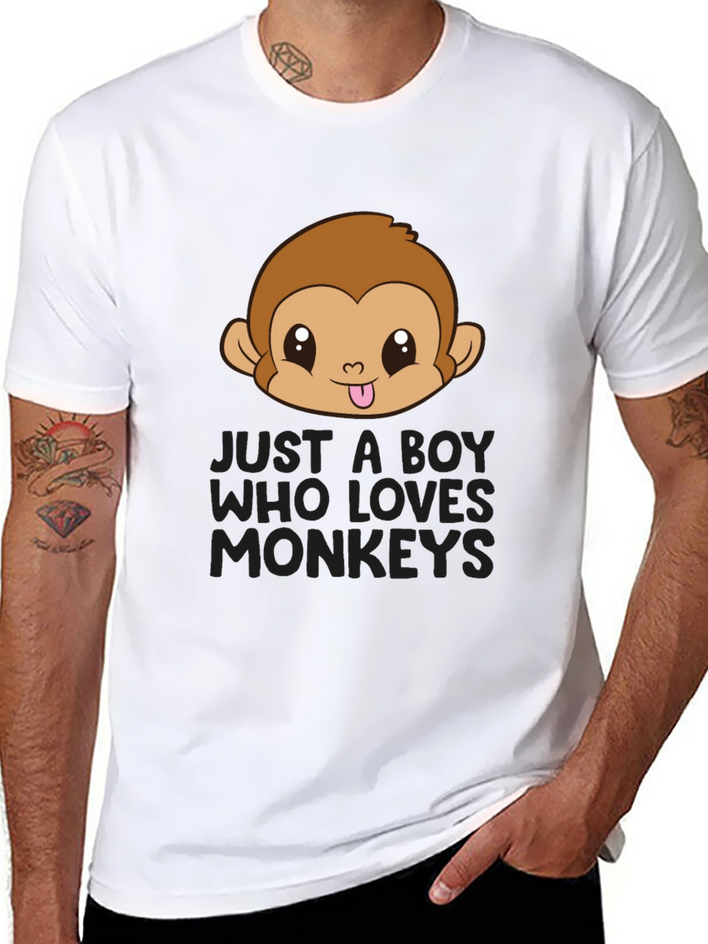 Boys Monkey Lover Graphic Tee
