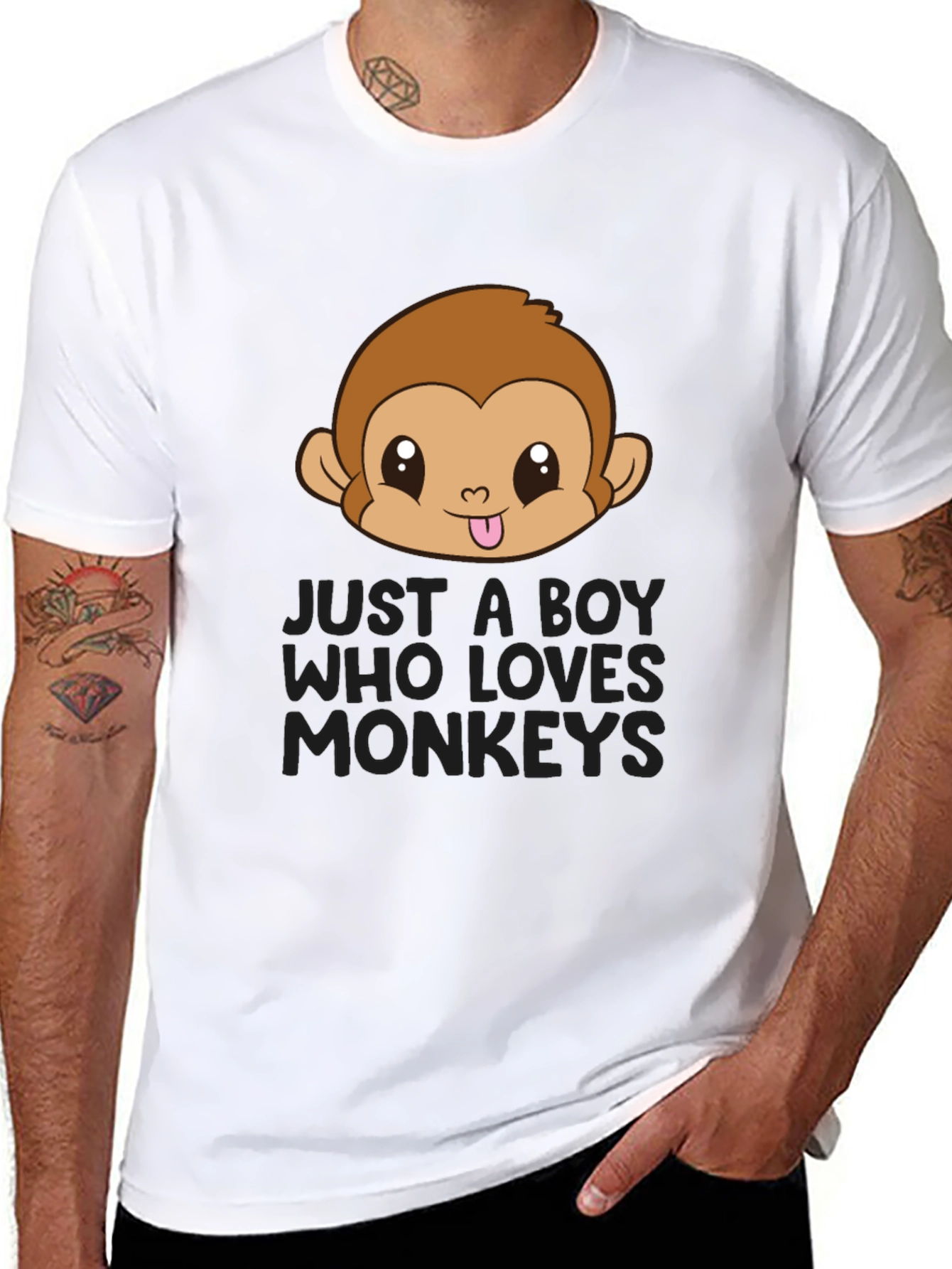 Boys Monkey Lover Graphic Tee