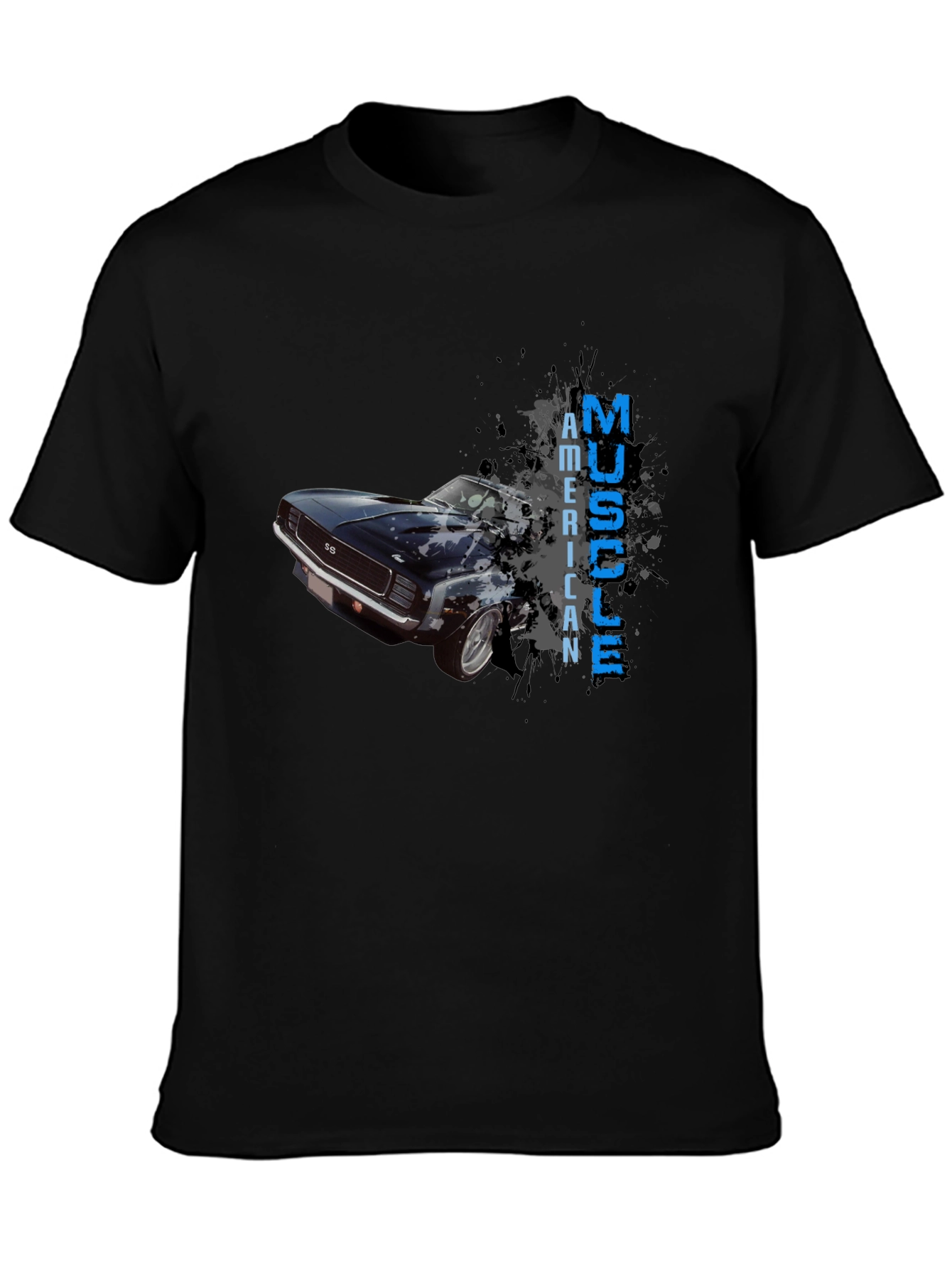 American Muscle Car Graphic T-Shirt - Black