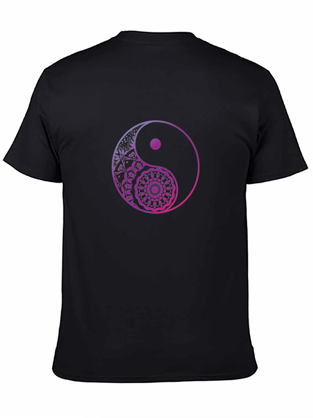 Yin Yang Mandala Graphic Tee - Black