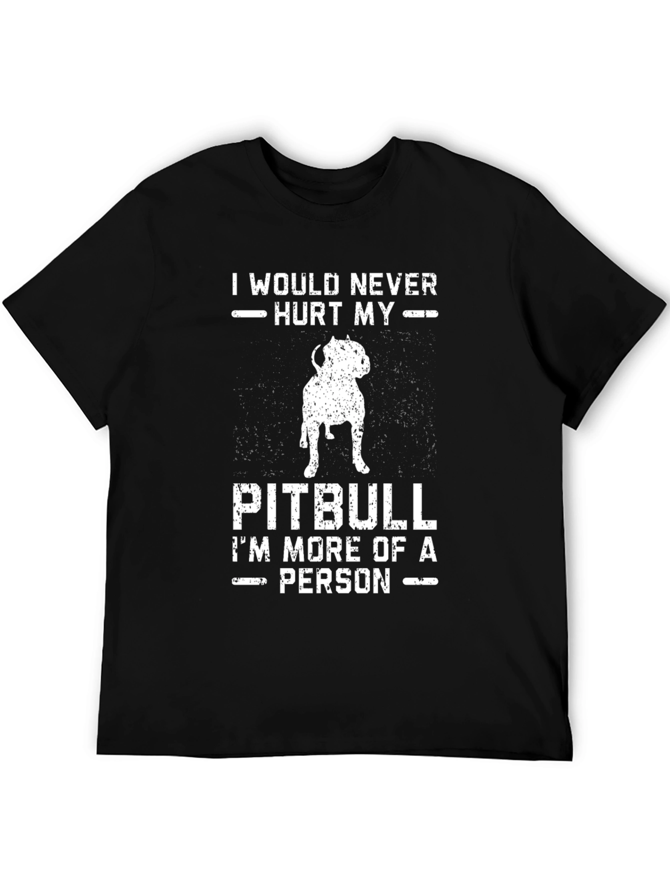 Pitbull Lover Graphic Tee - I Would Never Hurt My Pitbull T-Shirt