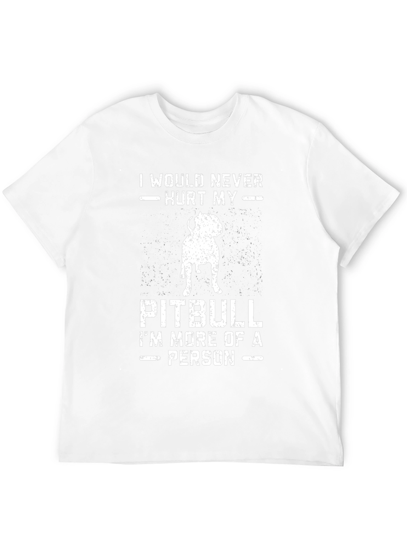 Pitbull Lover Graphic Tee - I Would Never Hurt My Pitbull T-Shirt