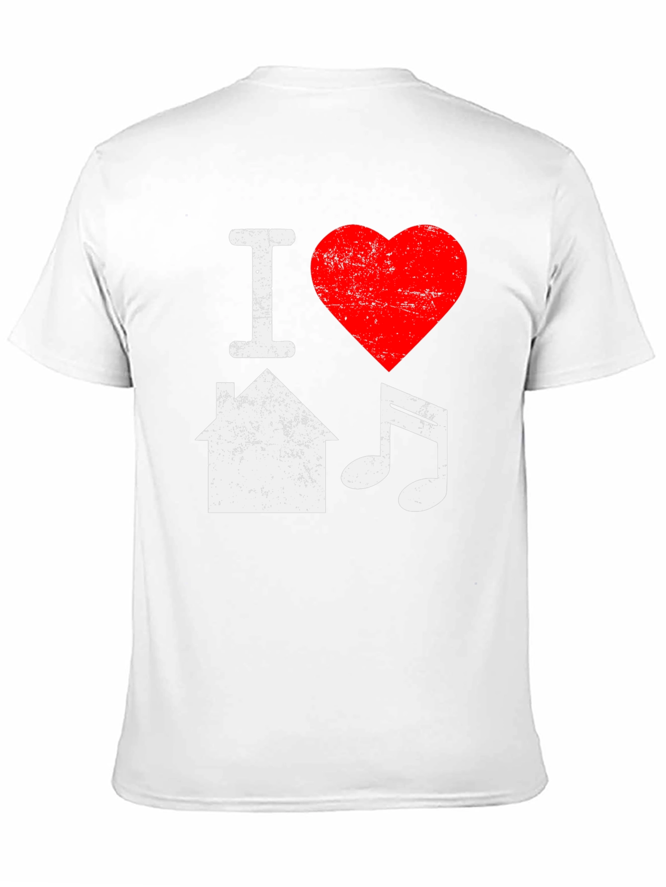 I Love House Music Black T-Shirt
