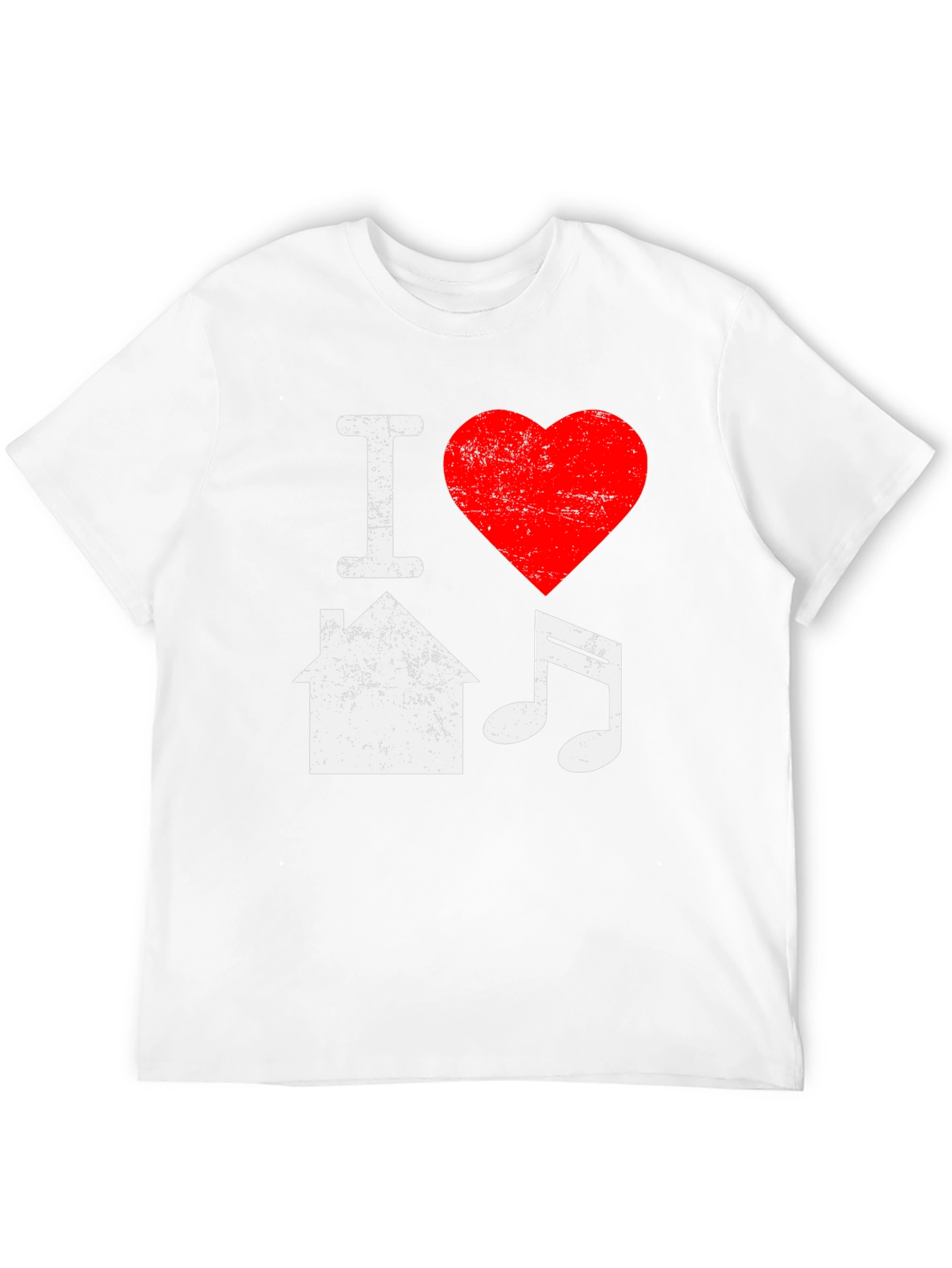 I Love House Music Black T-Shirt