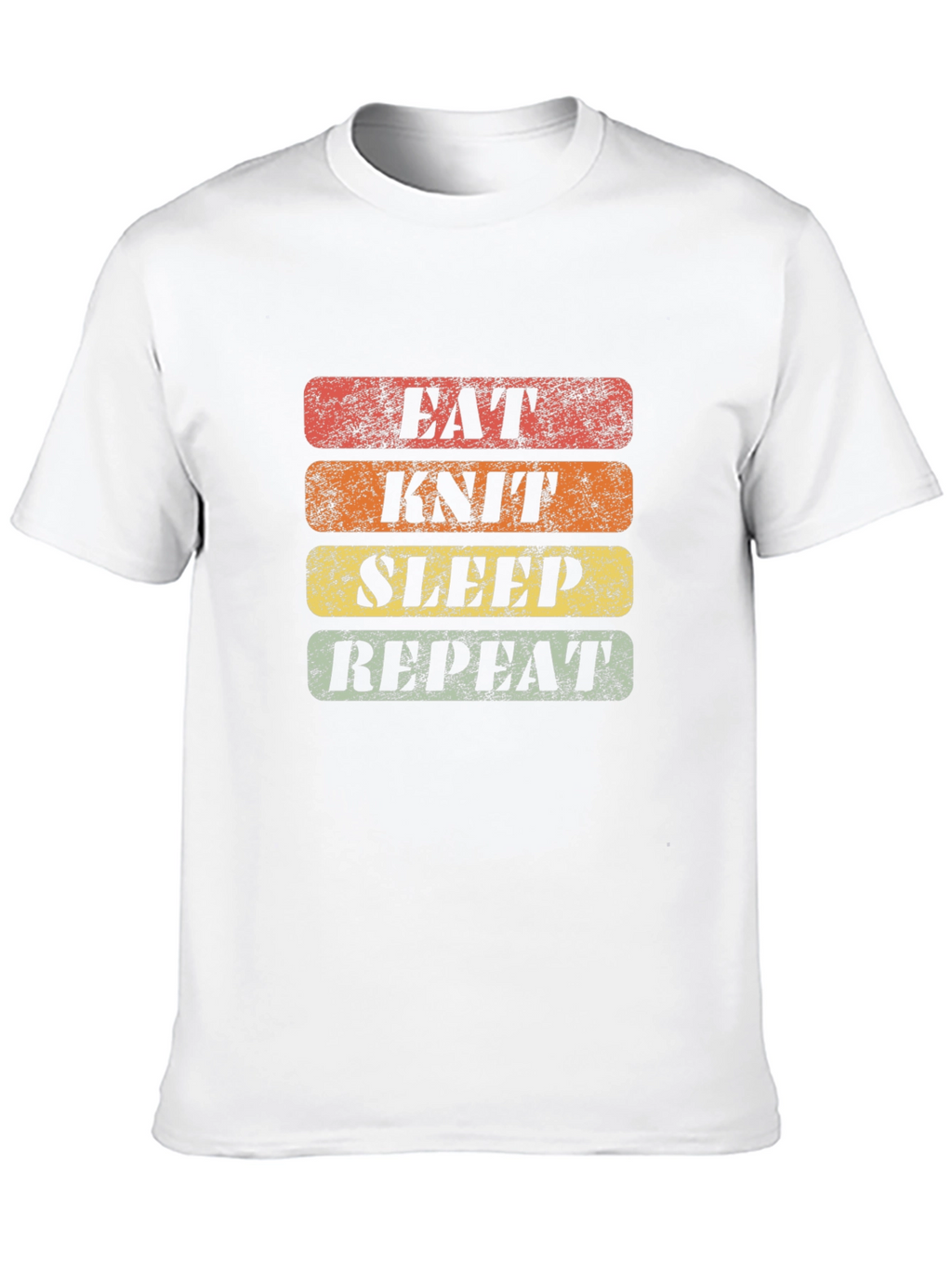 Eat Knit Sleep Repeat Graphic Tee