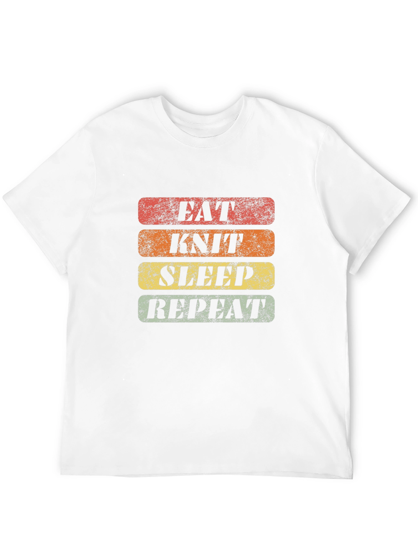 Eat Knit Sleep Repeat Graphic Tee