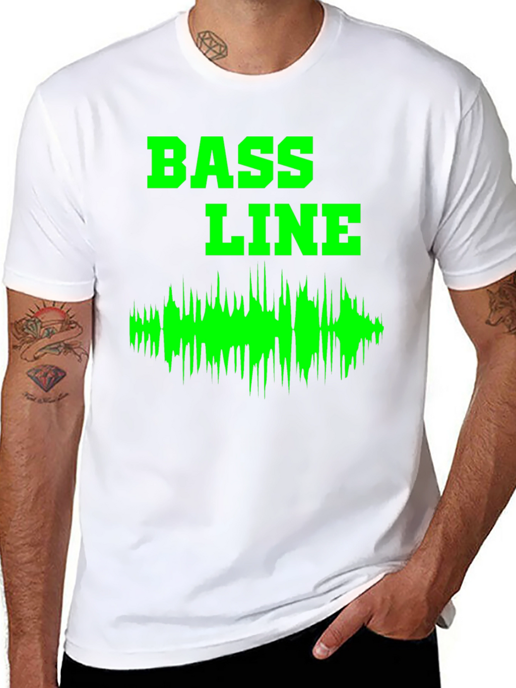 Bass Line Graphic T-Shirt - Music Lover Tee