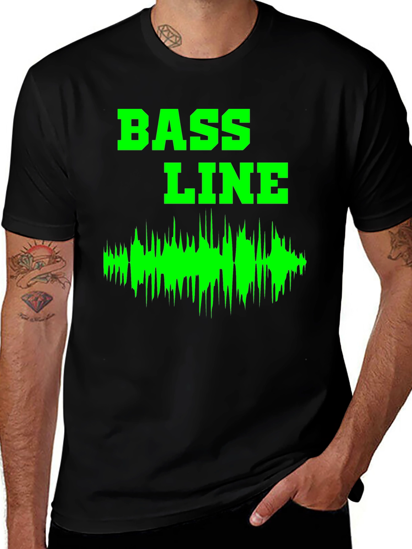 Bass Line Graphic T-Shirt - Music Lover Tee