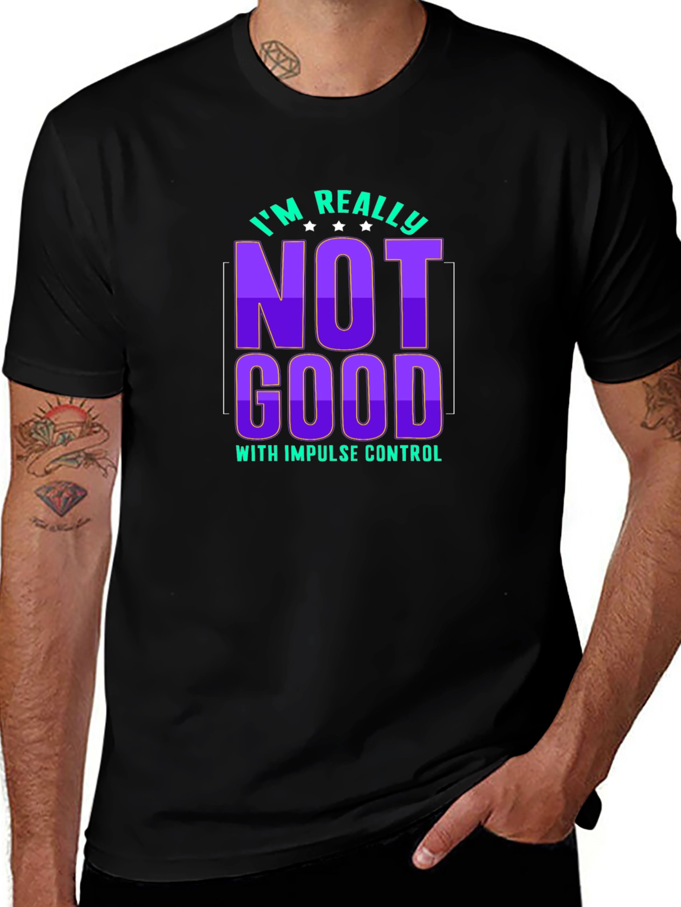 Impulse Control Graphic Tee - Sarcastic Humor T-Shirt