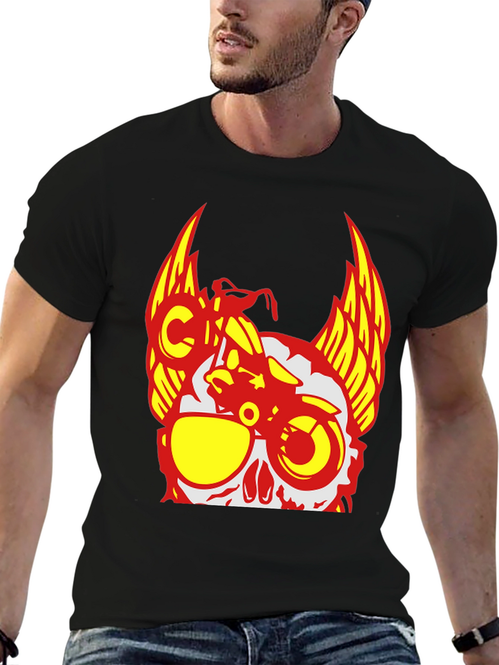 Skull Rider T-Shirt - Edgy Graphic Tee
